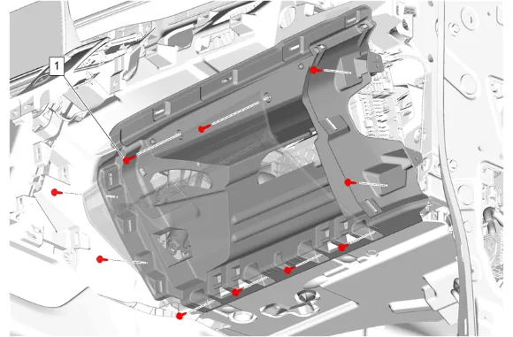 Instrument Panel Compartment Replacement — figure 10