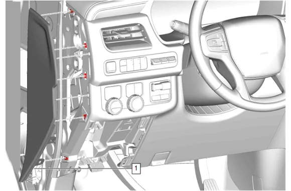 Instrument Panel Lower Trim Panel Replacement — figure 3