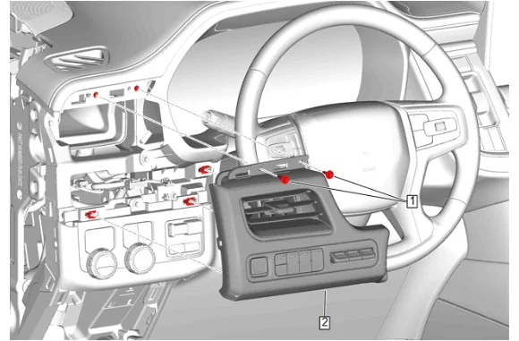 Instrument Panel Lower Trim Panel Replacement — figure 5