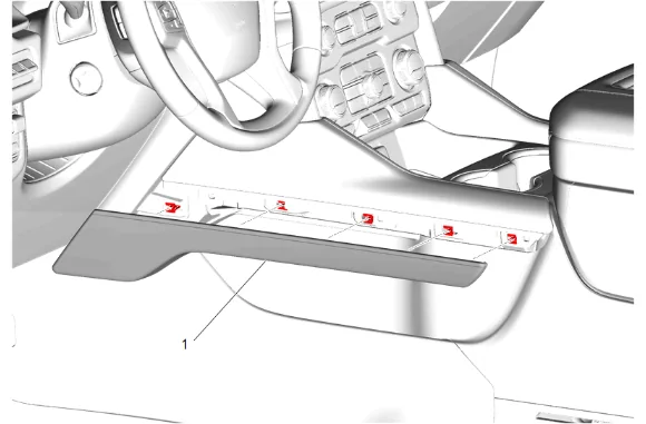 Instrument Panel Lower Trim Panel Replacement - Left Side — figure 1