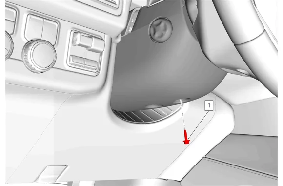 Instrument Panel Steering Column Lower Trim Cover Replacement (N38) — figure 5