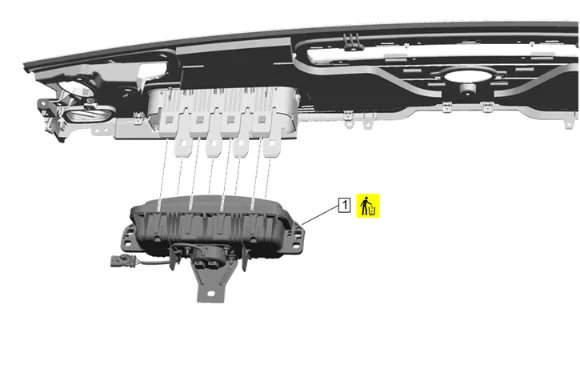 Instrument Panel Upper Trim Panel Replacement — figure 24