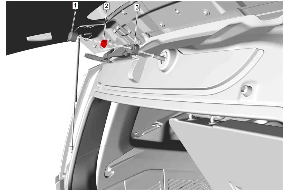 Rear End Spoiler Retainer Cover Replacement — figure 1
