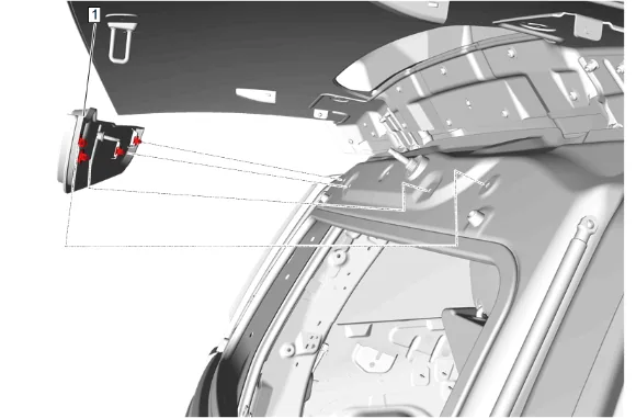 Rear End Spoiler Retainer Cover Replacement — figure 4