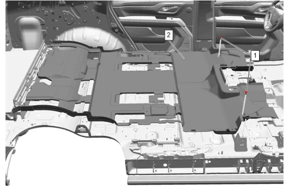 Rear Floor Panel Carpet Replacement — figure 7