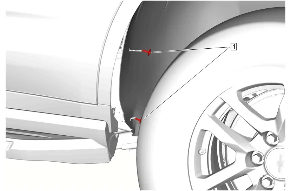 Rocker Panel Rear Molding Replacement (B3L) — figure 3