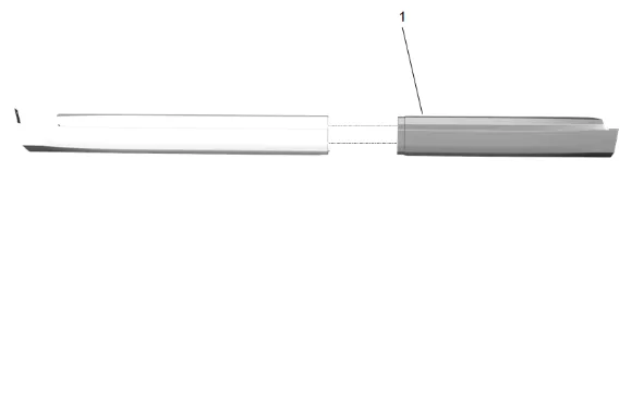 Rocker Panel Rear Molding Replacement (B3L) — figure 5