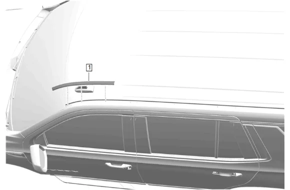 Roof Panel Joint Finish Molding Replacement - Left Side (Long Wheel Base) — figure 20