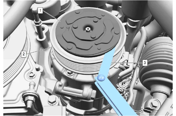 Air Conditioning Clutch Drive Plate Adjustment (LM2) — figure 5