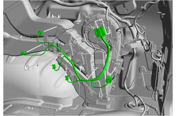Auxiliary Heater and Air Conditioning Wiring Harness Replacement (C69, with 9C1) — figure 14
