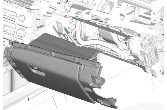 Floor Front Air Outlet Duct Replacement - Right Side — figure 13
