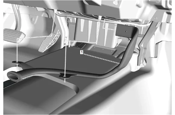 Front Floor Console Auxiliary Cooling Duct Replacement (with UQA) — figure 13