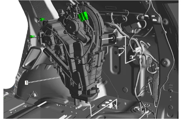 Heater and Air Conditioning Evaporator and Blower Lower Case Replacement (C69) — figure 1