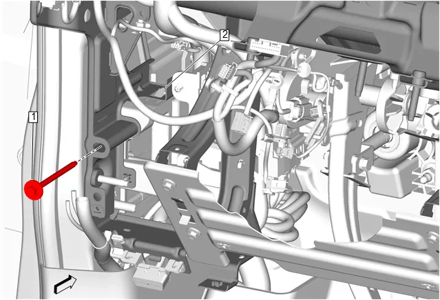 Heater and Air Conditioning Evaporator and Blower Module Removal and Installation — figure 9