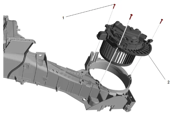 Heater and Air Conditioning Evaporator Case Replacement - Upper — figure 19