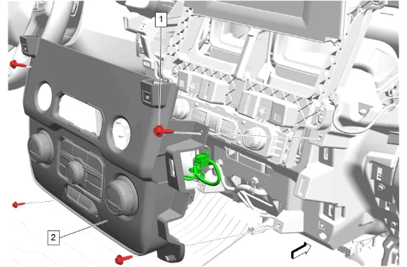 Heater and Air Conditioning User Interface Control Replacement (without DCH, D07) — figure 15