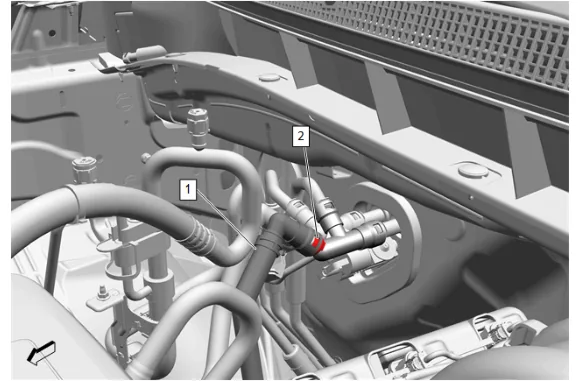Heater Inlet Hose Replacement (L84, L87) — figure 1