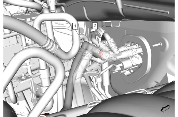 Heater Outlet Hose Replacement (L84, L87) — figure 3
