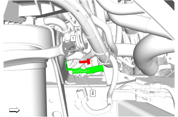 Heater Outlet Hose Replacement (LM2) — figure 5