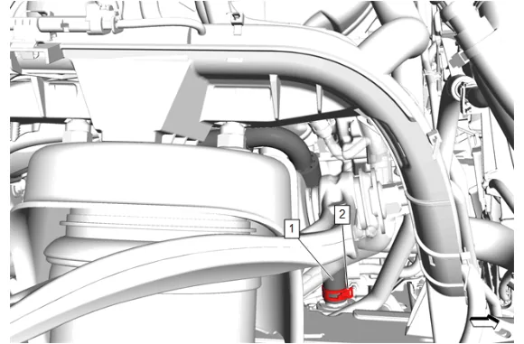 Heater Outlet Hose Replacement (LM2) — figure 6