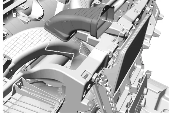 Instrument Panel Center Air Outlet Duct Replacement - Left Side — figure 24