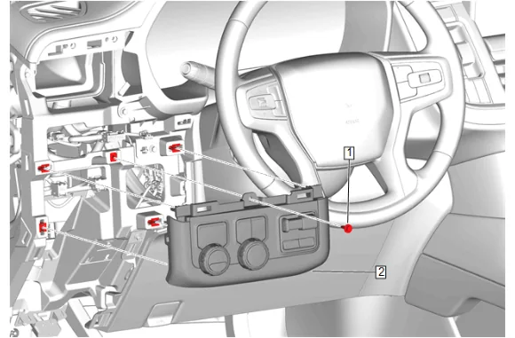 Instrument Panel Outer Air Outlet Duct Replacement - Left Side (with UV6) — figure 5