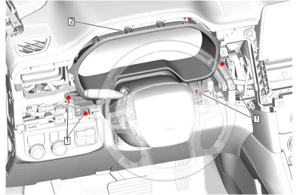 Instrument Panel Outer Air Outlet Duct Replacement - Left Side (with UV6) — figure 20