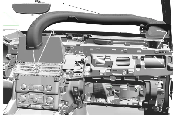 Instrument Panel Outer Air Outlet Duct Replacement - Left Side (with UV6) — figure 26