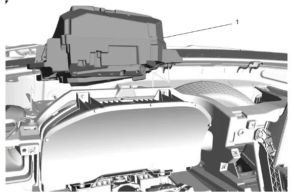 Instrument Panel Outer Air Outlet Duct Replacement - Left Side (with UV6) — figure 30