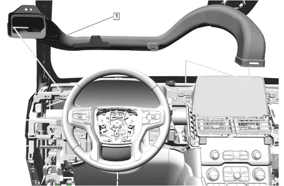 Instrument Panel Outer Air Outlet Duct Replacement - Left Side (with UV6) — figure 35