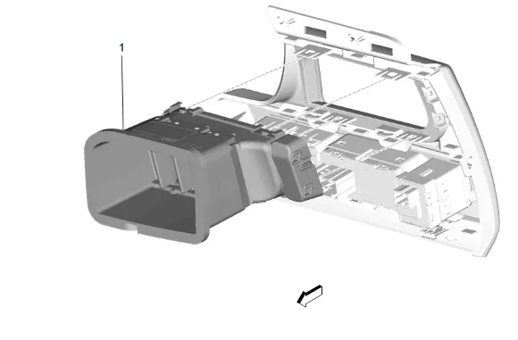 Instrument Panel Outer Air Outlet Replacement - Left Side — figure 5