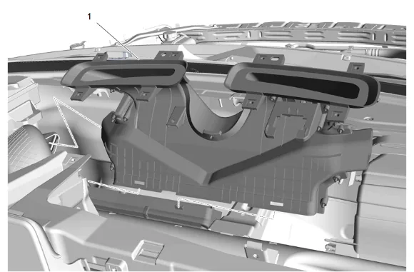 Windshield Defroster Outlet Duct Replacement — figure 28