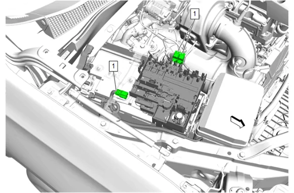 Battery Distribution Engine Compartment Fuse Block Replacement (LM2) — figure 3
