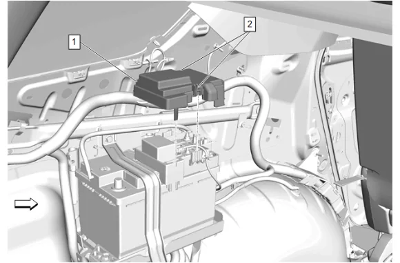 Battery Distribution Fuse Block Replacement (9C1, 5W4) — figure 2