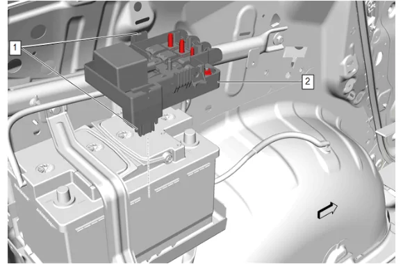 Battery Distribution Fuse Block Replacement (9C1, 5W4) — figure 4