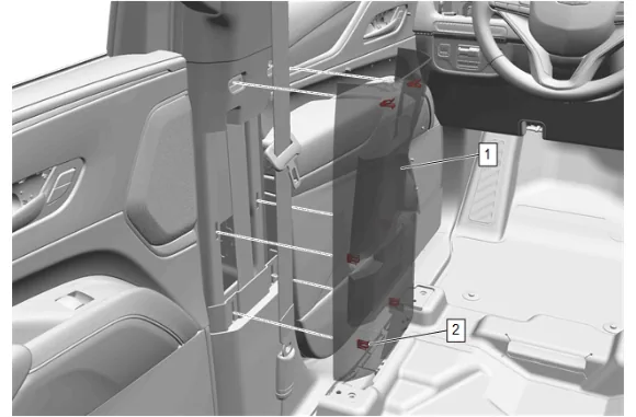 Sunroof Control Module Replacement (Long Wheel Base) — figure 1