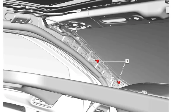 Sunroof Housing Front Drain Hose Replacement - Left Side — figure 10