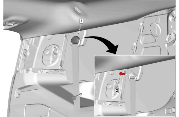 Sunroof Housing Rear Drain Hose Replacement - Left Side (Short Wheel Base) — figure 18