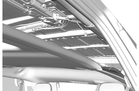 Sunroof Housing Rear Drain Hose Replacement - Left Side (Short Wheel Base) — figure 22