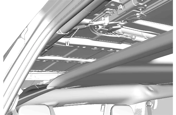 Sunroof Housing Rear Drain Hose Replacement - Right Side (Short Wheel Base) — figure 23