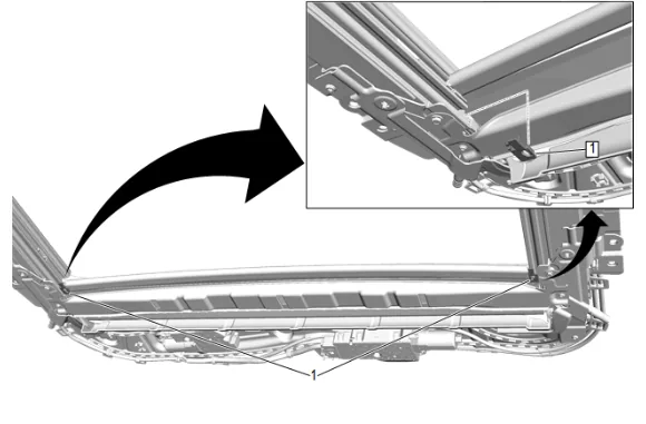 Sunroof Housing Replacement (Long Wheel Base) — figure 36