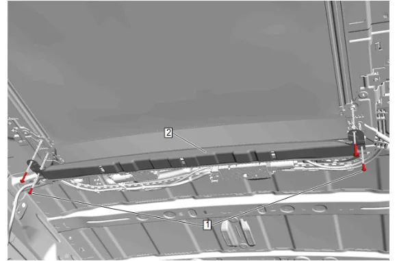 Sunroof Housing Replacement (Long Wheel Base) — figure 39
