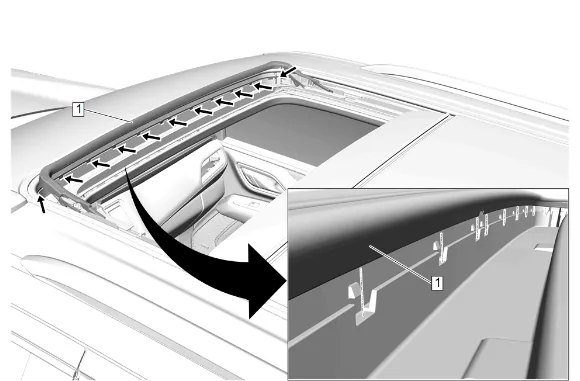 Sunroof Housing Replacement (Short Wheel Base) — figure 41