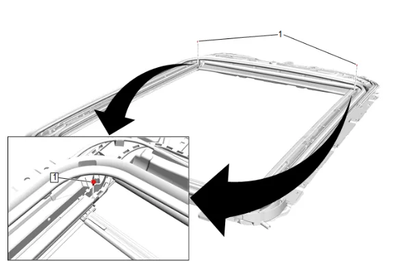 Sunroof Housing Replacement (Short Wheel Base) — figure 48