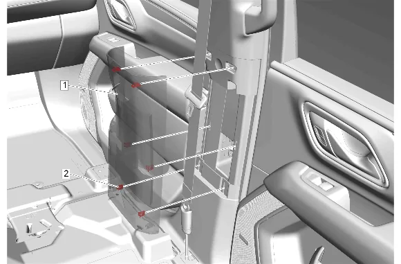 Sunroof Sunshade Motor Replacement (Long Wheel Base) — figure 1