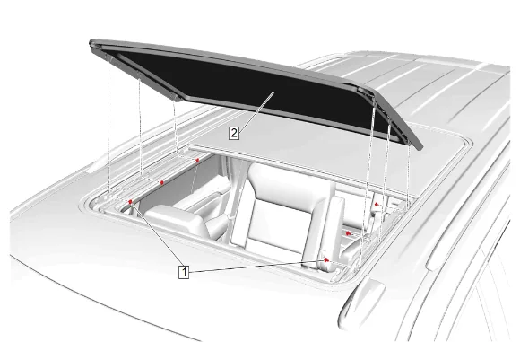 Sunroof Window Seal Replacement (Short Wheel Base) — figure 1