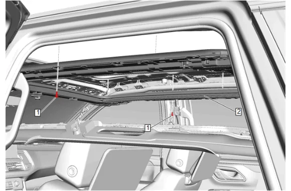 Sunroof Window Seal Replacement (Short Wheel Base) — figure 39