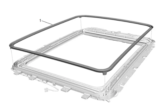 Sunroof Window Seal Replacement (Short Wheel Base) — figure 40