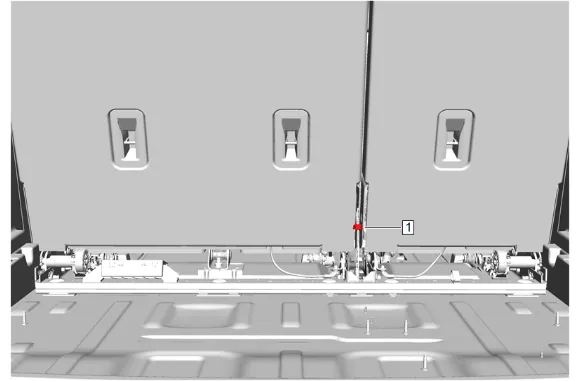 3rd Row Seat Belt Buckle Replacement (40 Percent and Center Buckle) — figure 2