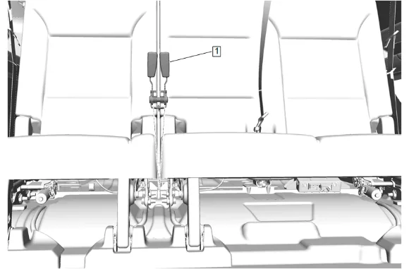 3rd Row Seat Belt Buckle Replacement (40 Percent and Center Buckle) — figure 3